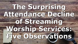 The Surprising Attendance Decline of Streaming Worship Services: Five Observations