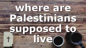 where are Palestinians supposed to live