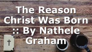 The Reason Christ Was Born :: By Nathele Graham