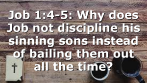 Job 1:4-5: Why does Job not discipline his sinning sons instead of bailing them out all the time?