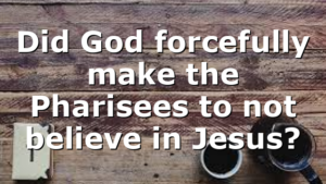 Did God forcefully make the Pharisees to not believe in Jesus?