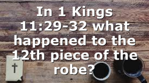 In 1 Kings 11:29-32 what happened to the 12th piece of the robe?