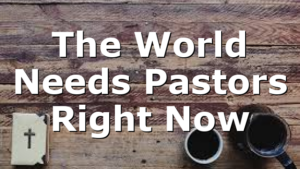 The World Needs Pastors Right Now